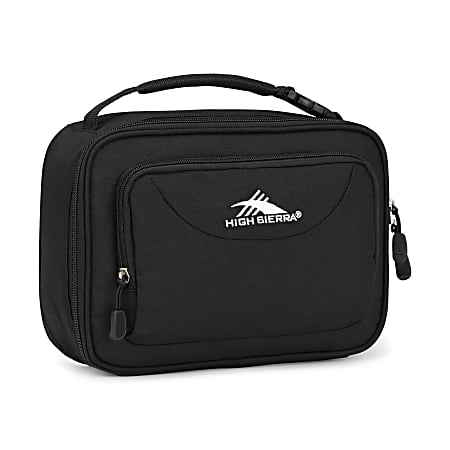 High Sierra Single Compartment Lunch Case, 7-1/8"H x 10-7/16"W x 3-3/16"D, Black