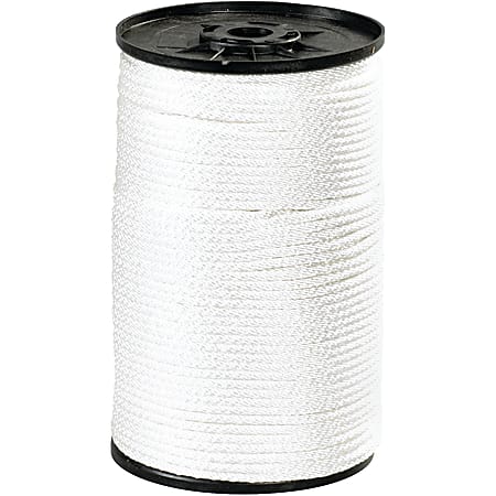 Partners Brand Solid Braided Nylon Rope, 1,150 Lb, 1/4" x 500', White