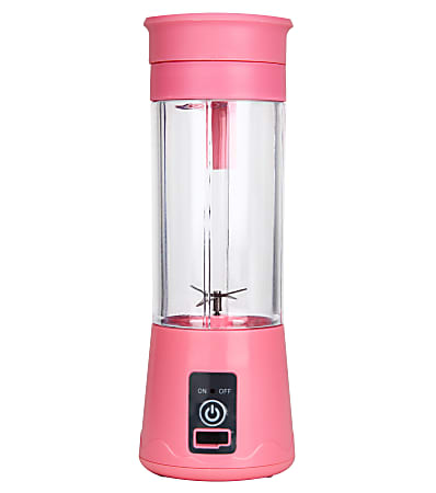 Mind Reader Potable Handheld Blender 9 14 H x 3 516 W x 3 516 D Pink -  Office Depot