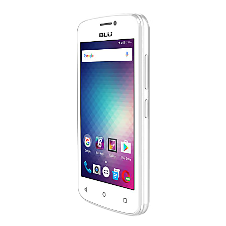 Blu Advance Cell Phone Unlocked White Pbn201141 Office Depot