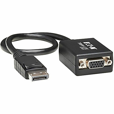 Eaton Tripp Lite Series DisplayPort to VGA Adapter Converter Active DP to VGA 1080p M/F 1ft 1'  Video converter  DisplayPort  VGA  black