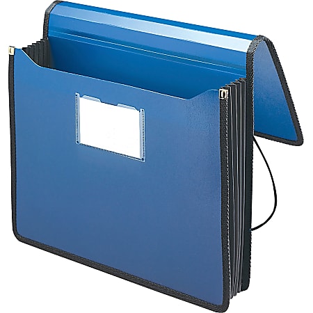 Smead® Expansion Poly Wallet With Sewn Edges, Letter Size, 5 1/4" Expansion, Navy Blue