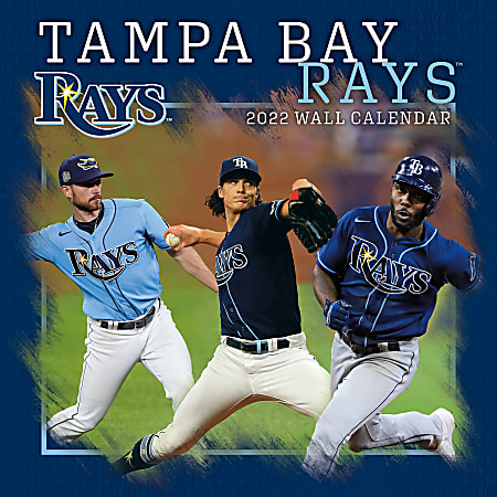 Lang Turner Licensing Monthly Wall Calendar, 12" x 24", Tampa Bay Rays, January to December 2022