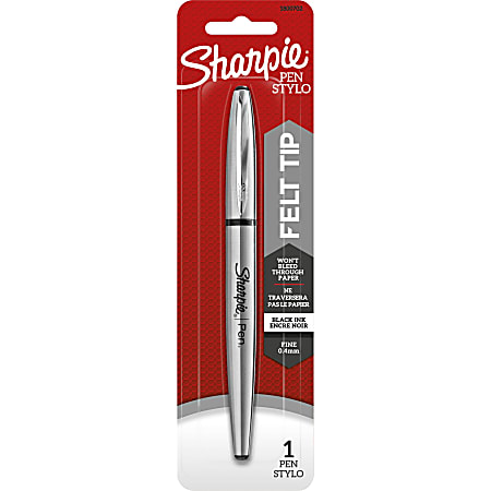 Sharpie Pen Fine Point 0.4 mm Blue Barrel Blue Ink - Office Depot