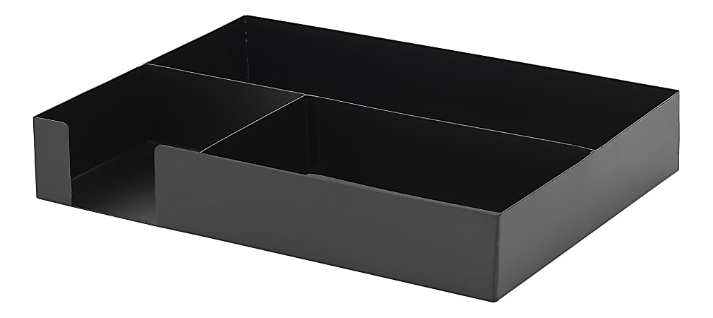 Realspace™ Desk Organizer With Antimicrobial Treatment, 12" x 9" x 2", Black