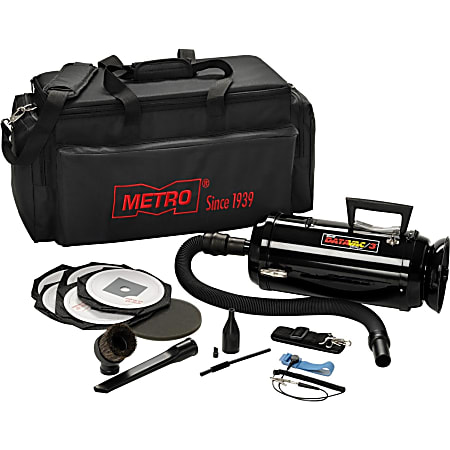 MetroVac DataVac Portable Vacuum Cleaner - 1267.69 W Motor - 72" Hose Length - HEPA - AC Supply - 7.50 A - Black