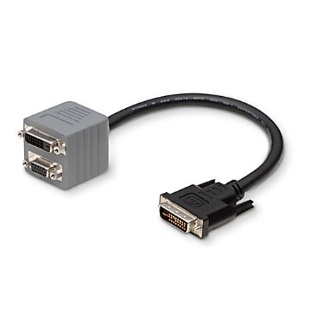 Belkin Dual Link Cable Adapter - DVI-I Video, HD-15 Female VGA, DVI-D Female Digital Video - 0.3m - DVI-I Video, HD-15 Female VGA, DVI-D Female Digital Video - 1ft
