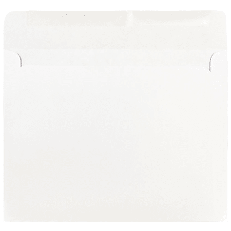 JAM Paper® Booklet Envelopes, #9, Gummed Seal, White, Pack Of 50 Envelopes