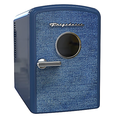 Frigidaire® 9-Can Mini Fridge Cooler with Denim Door, Indigo, EFMIS199-INDIGODENIM