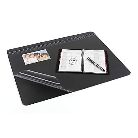 Desk Pad with Transparent Lift-Top Overlay and Antimicrobial