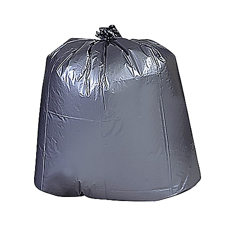 Genuine Joe 0.01 mil Trash Bags, 33 gal, 33"H x 40"W, 70% Recycled, Black, 100 Bags