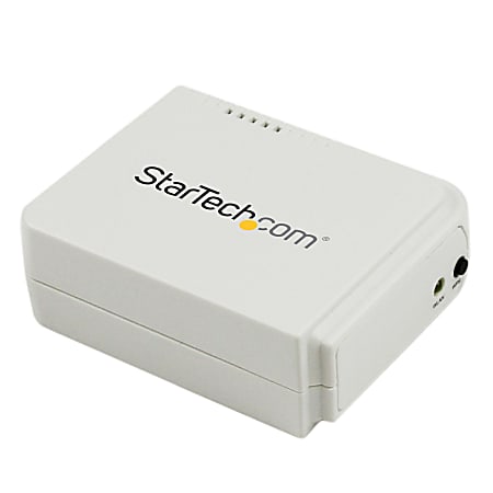 StarTech.com 1 Port USB Wireless N Network Print Server with 10/100 Mbps Ethernet Port - 802.11 b/g/n - Share a standard USB printer with multiple users simultaneously over a wireless network - 1 Port USB Wireless N Network Print Server with 10/100 Mbps