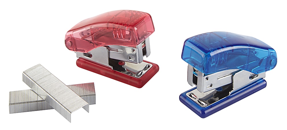 Office Depot® Mini Stapler with Built-In Remover, 2-1/4", Assorted Colors