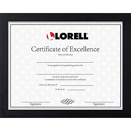 Lorell Certificate Frame - 8.50" x 11" Frame