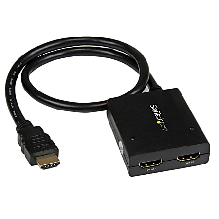 StarTech.com HDMI Splitter 1 In 2 Out - 4k 30Hz - 2 Port - Supports 3D video - Powered HDMI Splitter - HDMI Audio Splitter