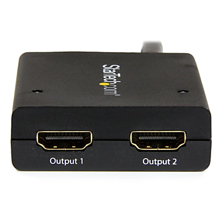 StarTech.com HDMI Splitter 1 In 2 Out 4k 30Hz 2 Port Supports 3D video HDMI Audio - Office Depot