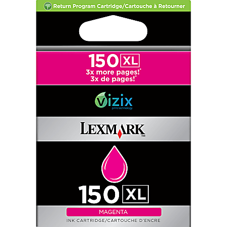 Lexmark™ 150XL Magenta High-Yield Ink Cartridge, 14N1798