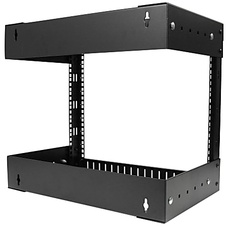 StarTech.com 8U Open Frame Wallmount Equipment Rack Adjustable Depth ...