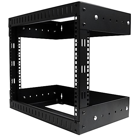 StarTech.com 8U Open Frame Wallmount Equipment Rack Adjustable Depth ...