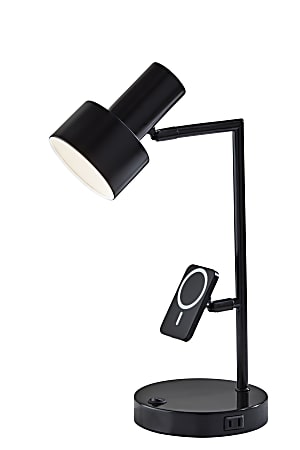 Adesso Rowe Supercharger 19"H Desk Lamp, Black