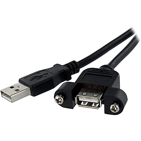 StarTech.com 2 ft Panel Mount USB Cable A to A - F/M - Add an external panel mount USB connection to a PC or faceplate