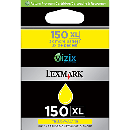 Lexmark™ 150XL High-Yield Yellow Ink Cartridge, 14N1799