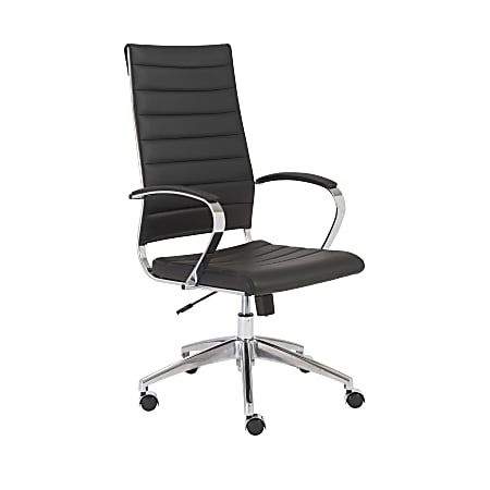 Eurostyle Axel Faux Leather High-Back Commercial Office Task Chair, Black