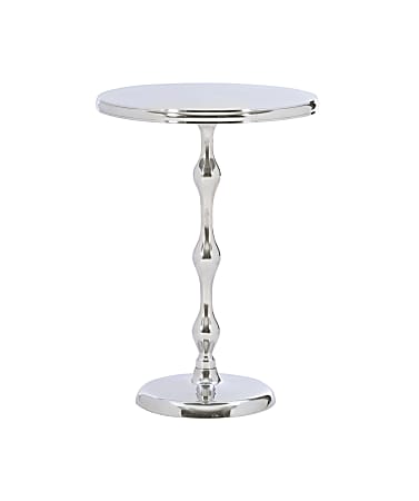 Powell Riverdale Side Table 21 34 H x 15 14 W x 15 14 D Silver
