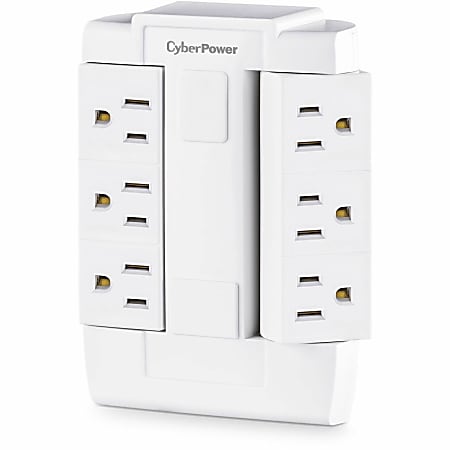 CyberPower GT600P Wall Tap Outlet - NEMA 5-15R Outlet(s), NEMA 5-15P Plug Type, Wall Tap Plug Style, White