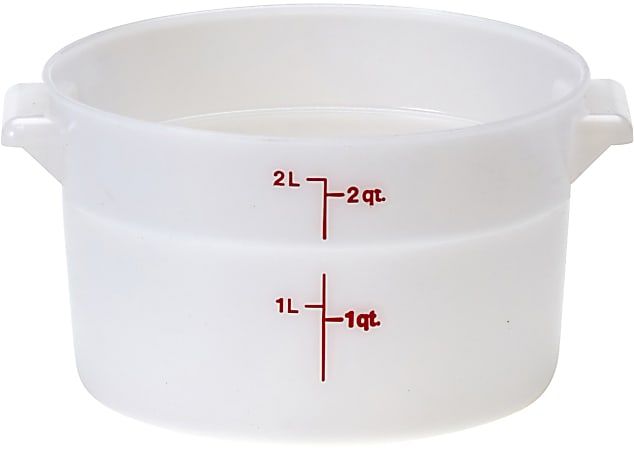 Cambro Poly Round Food Storage Containers, 2 Qt,