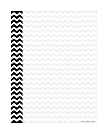 Barker Creek Computer Paper, 8 1/2" x 11", Black Chevron, Pack Of 50 Sheets