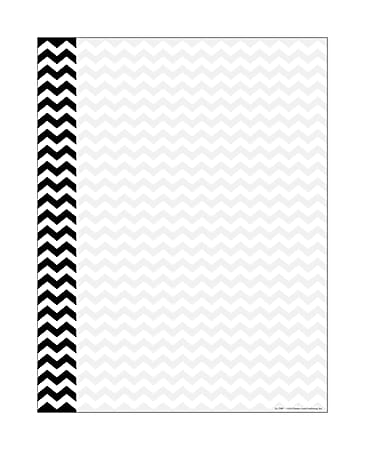 Barker Creek Computer Paper, 8 1/2" x 11", Black Chevron, Pack Of 50 Sheets