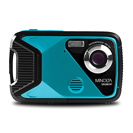 Minolta Waterproof MN30WP 21-Megapixel/1080p Digital Zoom Camera With 4x Lens, Teal
