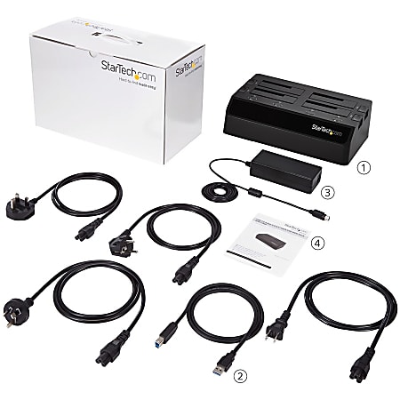 StarTech.com USB 3.0 to 4 Bay SATA 6Gbps Hard Drive Docking