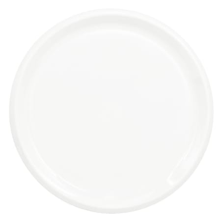 Amscan Round Plastic Platters, 16", Frosty White, Pack Of 5 Platters