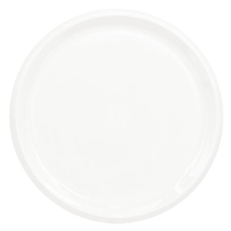 Amscan Round Plastic Platters, 16", Frosty White, Pack Of 5 Platters