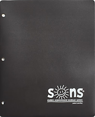 SONS System Pocket Folders, 9-1/2" x 12-1/2", Black,