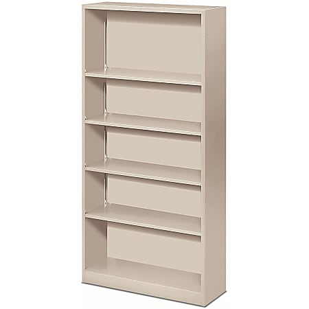 HON® Brigade® Steel Modular Shelving Bookcase, 5 Shelves, 71"H x 34-1/2"W x 12-5/8"D, Light Gray