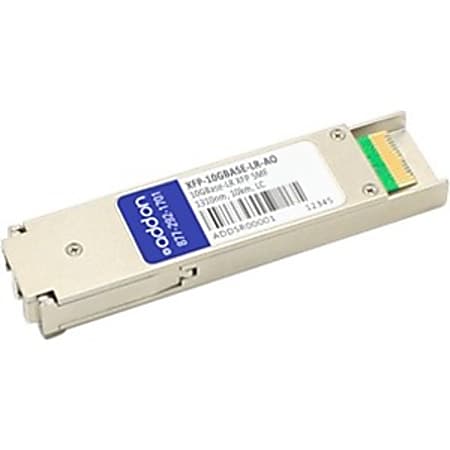 AddOn MSA and TAA Compliant 10GBase-LR XFP Transceiver (SMF, 1310nm, 10km, LC) - 100% compatible and guaranteed to work