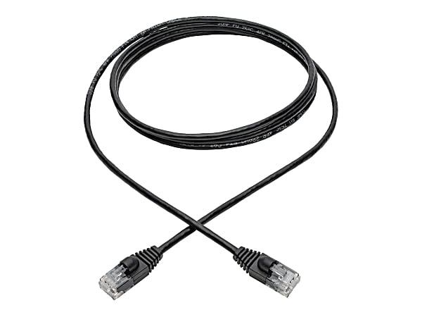Tripp Lite Cat6a 10G Snagless Molded Slim UTP Ethernet Cable (RJ45 M/M) Black 6 ft. (1.83 m)