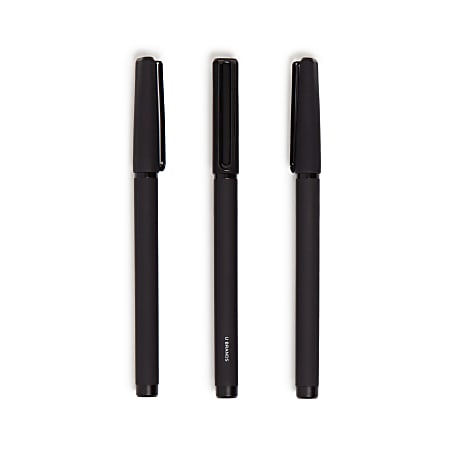 U Brands Soft Touch Catalina Felt Tip Pens 0.7 mm Black Pack Of 3