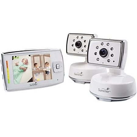Summer Infant Dual View Digital Color Video Baby Monitor Set 3.5 Screen Color Portable 600 Ft Range Automatic Night Vision Two Way