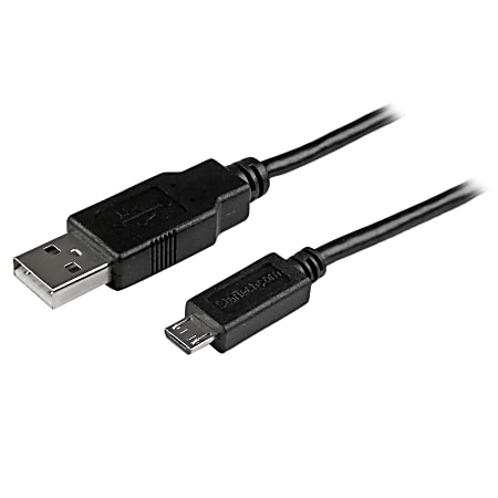 StarTech.com 3 ft Mobile Charge Sync USB to Slim Micro USB Cable  - USBAUB3BK