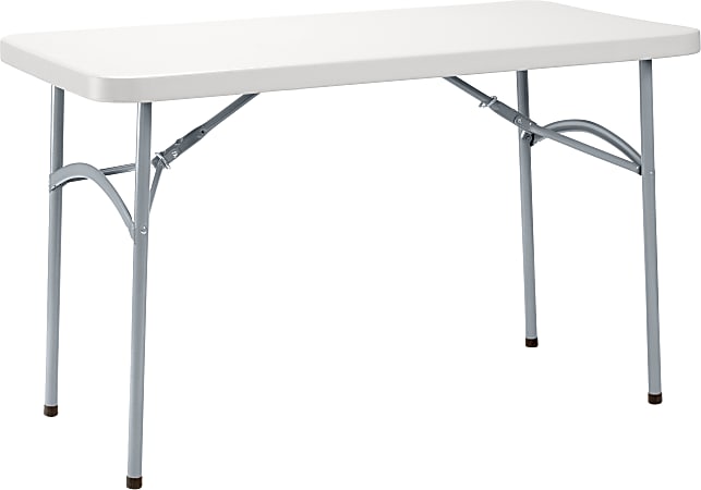 National Public Seating® BT Series Heavy-Duty Folding Table, 24" x 48", Speckled Gray