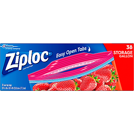 ZIPLOCK Easy open tabs Top seal bags 4 Sizes - 5 to 30 bags 