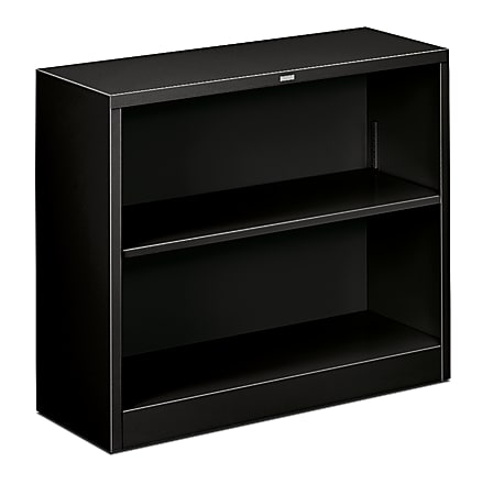 HON® Brigade Steel Bookcase, 2 Shelves, Black