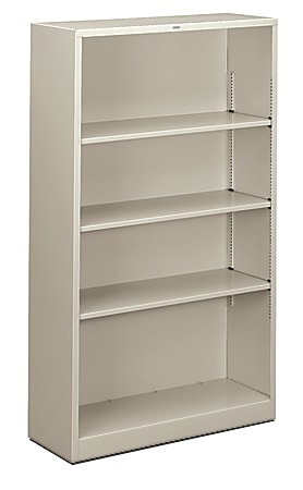 HON® Brigade® Steel Modular Shelving Bookcase, 4 Shelves, 60"H x 34-1/2"W x 12-5/8"D, Light Gray