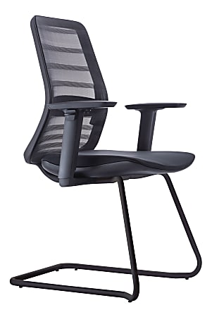 Koplus Tonique Mesh Guest Chairs, Cantilever Base, Midnight Black, Set Of 2