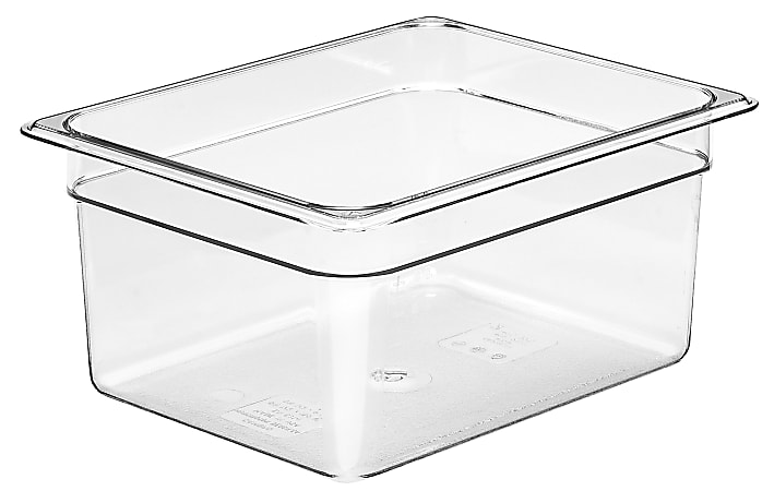 Cambro Camwear GN 1/2 Size 6" Food Pans, 6”H x 10-1/2”W 12-3/4”D, Clear, Set Of 6 Pans