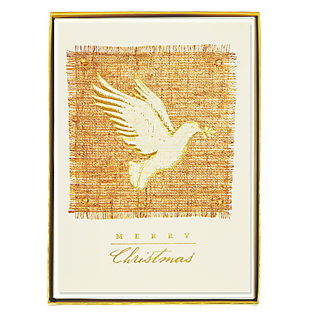 Graphique Holiday Boxed Cards, 5" x 7", Christmas Dove, Box Of 15 Cards